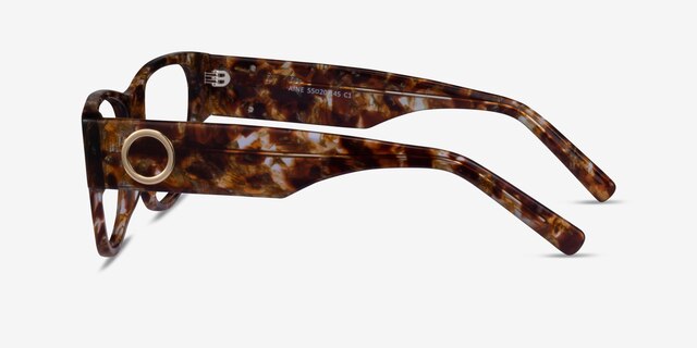 Aine Brown Floral AcetateEyeglass Frames from EyeBuyDirect, Side View