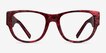 Aine Red Floral AcetateEyeglass Frames from EyeBuyDirect, Front View