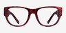 Aine Red Floral AcetateEyeglass Frames from EyeBuyDirect, Front View