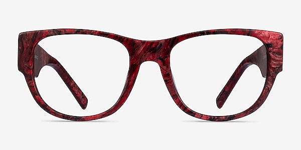 Aine Red Floral Acetate Eyeglass Frames
