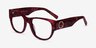 Aine Red Floral AcetateEyeglass Frames from EyeBuyDirect, Angle View