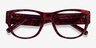 Aine Red Floral AcetateEyeglass Frames from EyeBuyDirect, Closed View