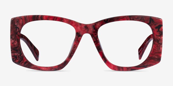 Valencia Red Acetate Eyeglass Frames
