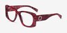 Valencia Red AcetateEyeglass Frames from EyeBuyDirect, Angle View