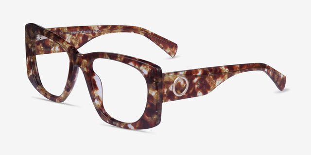 Valencia Brown AcetateEyeglass Frames from EyeBuyDirect, Angle View