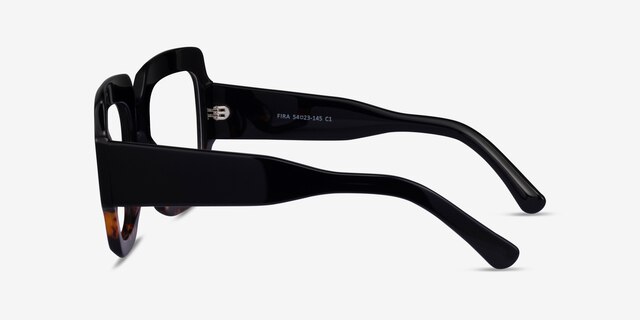 Fira Black Tortoise AcetateEyeglass Frames from EyeBuyDirect, Side View