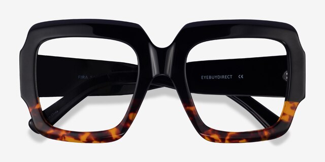 Fira Black Tortoise AcetateEyeglass Frames from EyeBuyDirect, Closed View