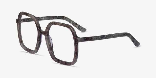 Artemis Gray AcetateEyeglass Frames from EyeBuyDirect, Angle View