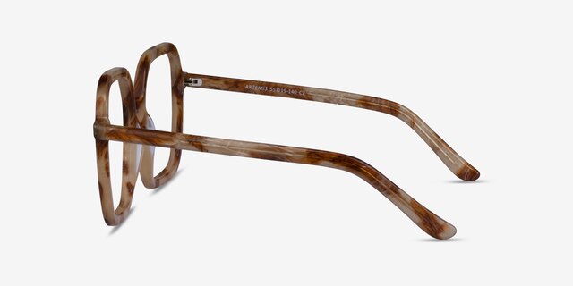 Artemis Brown Striped AcetateEyeglass Frames from EyeBuyDirect, Side View