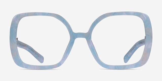 Irene Light Blue AcetateEyeglass Frames from EyeBuyDirect, Front View