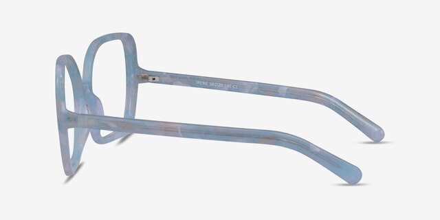 Irene Light Blue AcetateEyeglass Frames from EyeBuyDirect, Side View