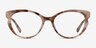 Moa Brown Striped AcetateEyeglass Frames from EyeBuyDirect, Front View