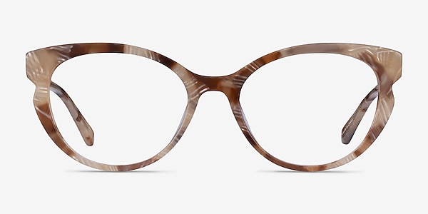 Moa Brown Striped Acétate Montures de lunettes de vue