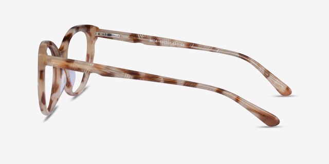Moa Brown Striped AcetateEyeglass Frames from EyeBuyDirect, Side View