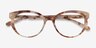 Moa Brown Striped AcetateEyeglass Frames from EyeBuyDirect, Closed View