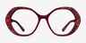 Brigid Red AcetateEyeglass Frames from EyeBuyDirect, Front View