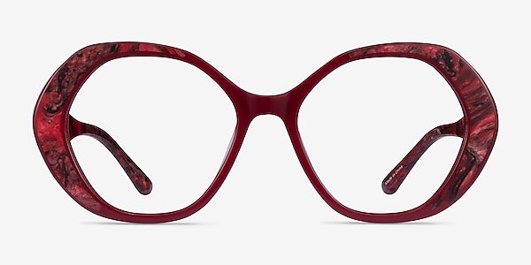 Brigid Red Acetate Eyeglass Frames