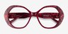 Brigid Red AcetateEyeglass Frames from EyeBuyDirect, Closed View