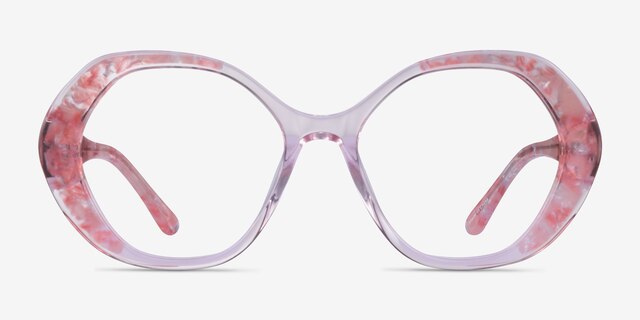 Brigid Pink AcetateEyeglass Frames from EyeBuyDirect, Front View