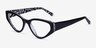 Tia Black AcetateEyeglass Frames from EyeBuyDirect, Angle View