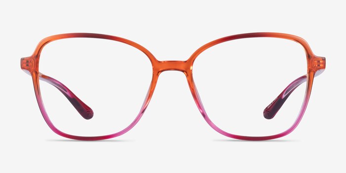 Stunning Pink Orange Plastic Eyeglass Frames from EyeBuyDirect