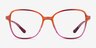 Stunning Pink Orange PlasticEyeglass Frames from EyeBuyDirect, Front View