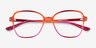 Stunning Pink Orange PlasticEyeglass Frames from EyeBuyDirect, Closed View
