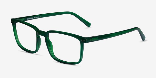 Moringa Green Eco-friendlyEyeglass Frames from EyeBuyDirect, Angle View