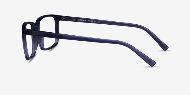 Moringa Crystal Dark Blue Eco-friendlyEyeglass Frames from EyeBuyDirect, Side View