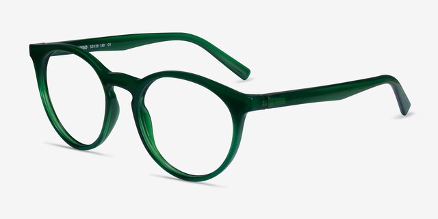 Ginkgo Green Eco-friendlyEyeglass Frames from EyeBuyDirect, Angle View