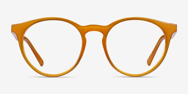 Ginkgo Yellow PlasticEyeglass Frames from EyeBuyDirect, Front View