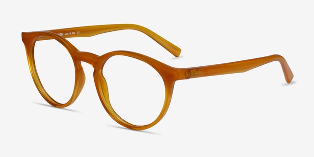 Ginkgo Yellow PlasticEyeglass Frames from EyeBuyDirect, Angle View