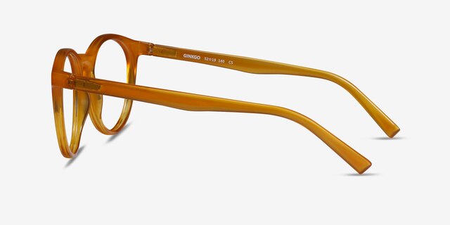 Ginkgo Yellow PlasticEyeglass Frames from EyeBuyDirect, Side View
