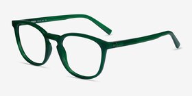Persea Vert Plastique Montures de lunettes de vue d'EyeBuyDirect, Vue d'Angle