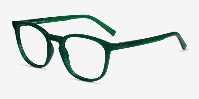 Persea Green Eco-friendlyEyeglass Frames from EyeBuyDirect, Angle View