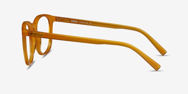 Persea Yellow Eco-friendlyEyeglass Frames from EyeBuyDirect, Side View