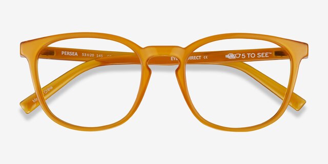 Persea Yellow Eco-friendlyEyeglass Frames from EyeBuyDirect, Closed View