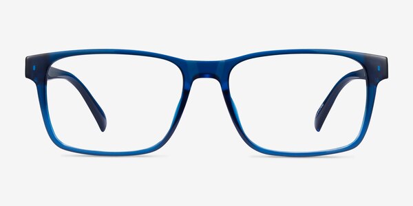 Beech Crystal Dark Blue Éco-responsable Montures de lunettes de vue