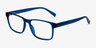 Beech Crystal Dark Blue PlasticEyeglass Frames from EyeBuyDirect, Angle View