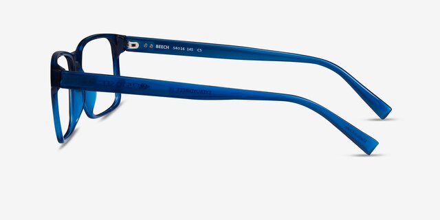 Beech Crystal Dark Blue PlasticEyeglass Frames from EyeBuyDirect, Side View