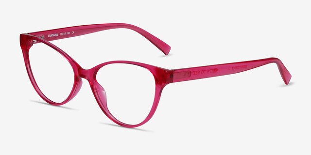 Lantana Crystal Peony Eco-friendlyEyeglass Frames from EyeBuyDirect, Angle View