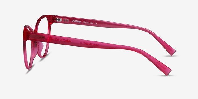 Lantana Crystal Peony Eco-friendlyEyeglass Frames from EyeBuyDirect, Side View