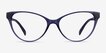 Lantana Crystal Dark Blue PlasticEyeglass Frames from EyeBuyDirect, Front View