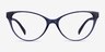 Lantana Crystal Dark Blue PlasticEyeglass Frames from EyeBuyDirect, Front View