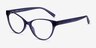 Lantana Crystal Dark Blue PlasticEyeglass Frames from EyeBuyDirect, Angle View