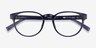 Hawthorne Crystal Dark Blue Eco-friendlyEyeglass Frames from EyeBuyDirect, Closed View