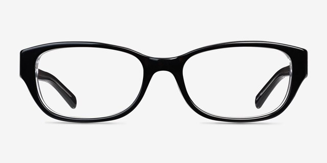 Rafi Black AcetateEyeglass Frames from EyeBuyDirect, Front View