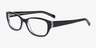 Rafi Black AcetateEyeglass Frames from EyeBuyDirect, Angle View