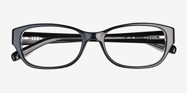 Rafi Black AcetateEyeglass Frames from EyeBuyDirect, Closed View