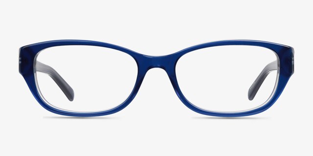 Rafi Navy AcetateEyeglass Frames from EyeBuyDirect, Front View